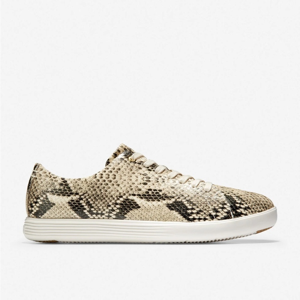 COLE HAAN (WORN ONCE) Crosscourt Snake Snake Print (Ivory) Sneakers - Picture 2 of 4